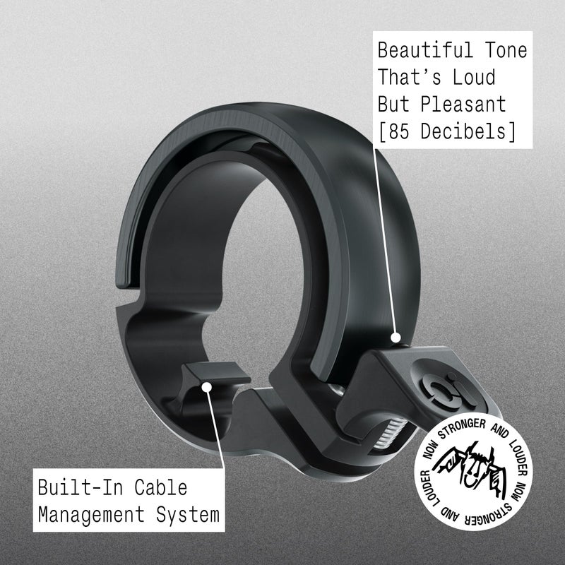 Knog Oi Bell Classic Edition 23.8mm - 31.8mm Handlebar Clamp Large - Black - Image 4